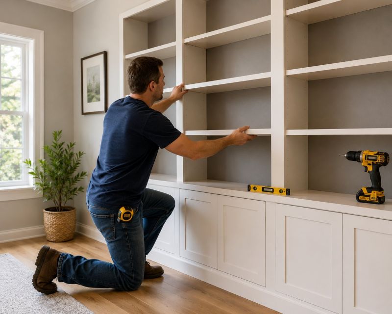 Built In Bookshelves Installation in Frederick, MD